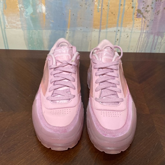 Reebok Cardi B Club C Classic Pink Clear Platform shoes (GS) 3.5 - Picture 4 of 6